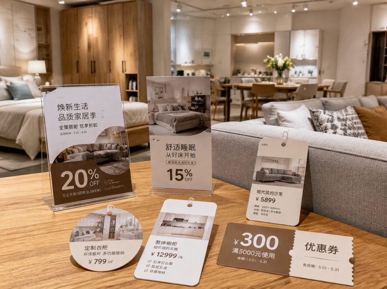 神农架林区家具门店单页海报与吊牌